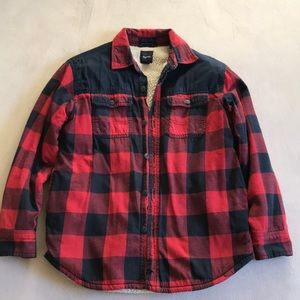 Gap Kids Red Flannel Sherpa Lining Jacket Size XL(12)